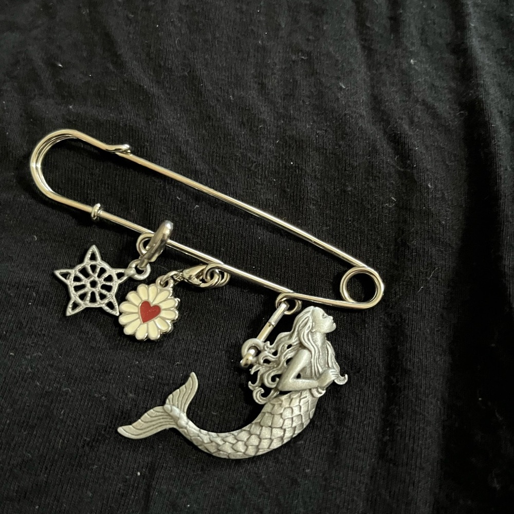 Mermaid charm pin